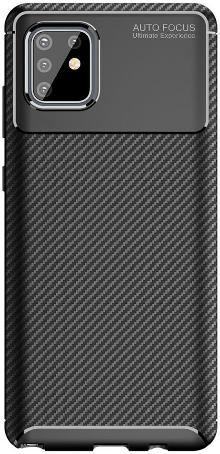 Samsung Galaxy Note 10 Lite Siliconen Carbon Hoesje Zwart afbeelding 11