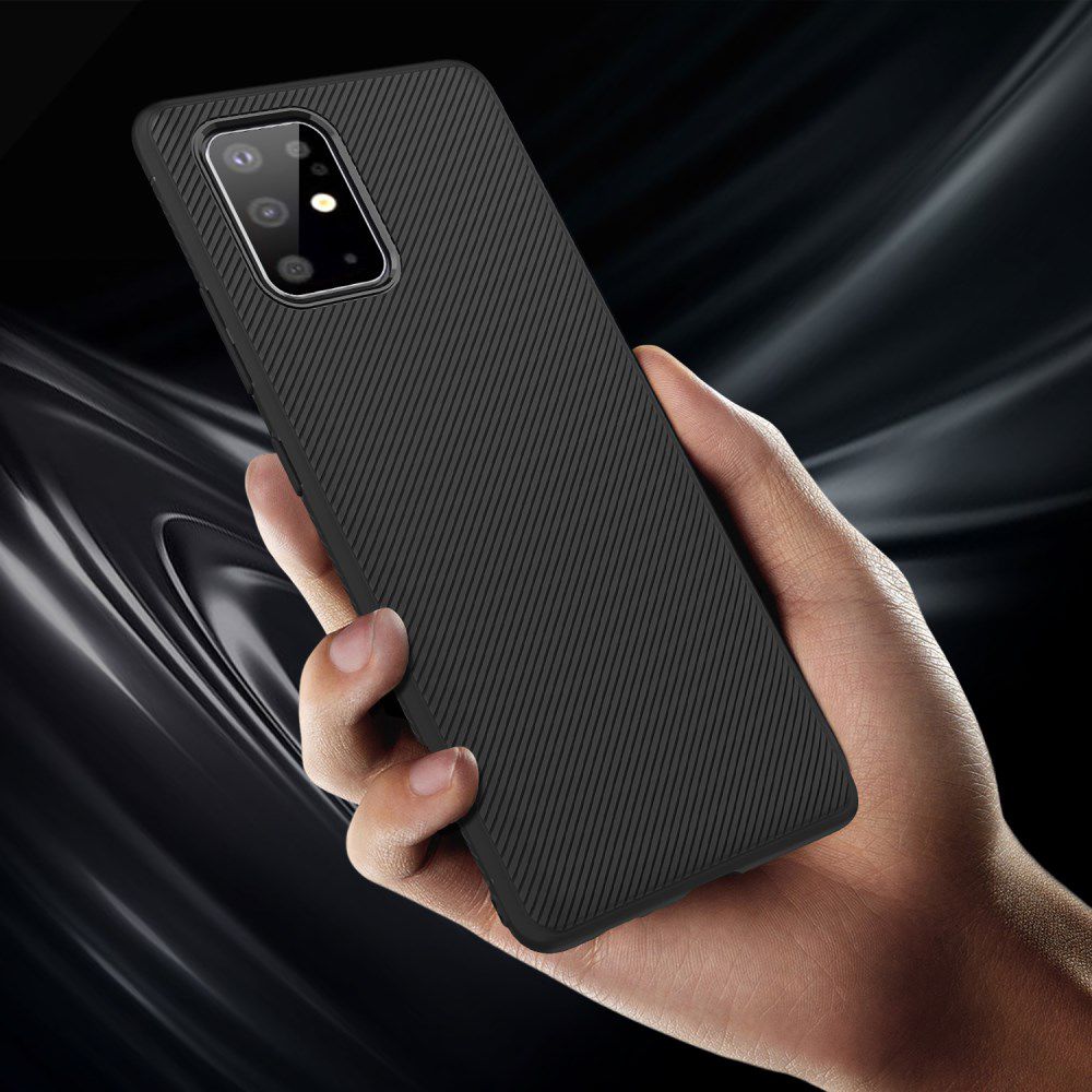 Samsung Galaxy S20 Plus Hoesje Twill Slim Textuur Zwart afbeelding 8