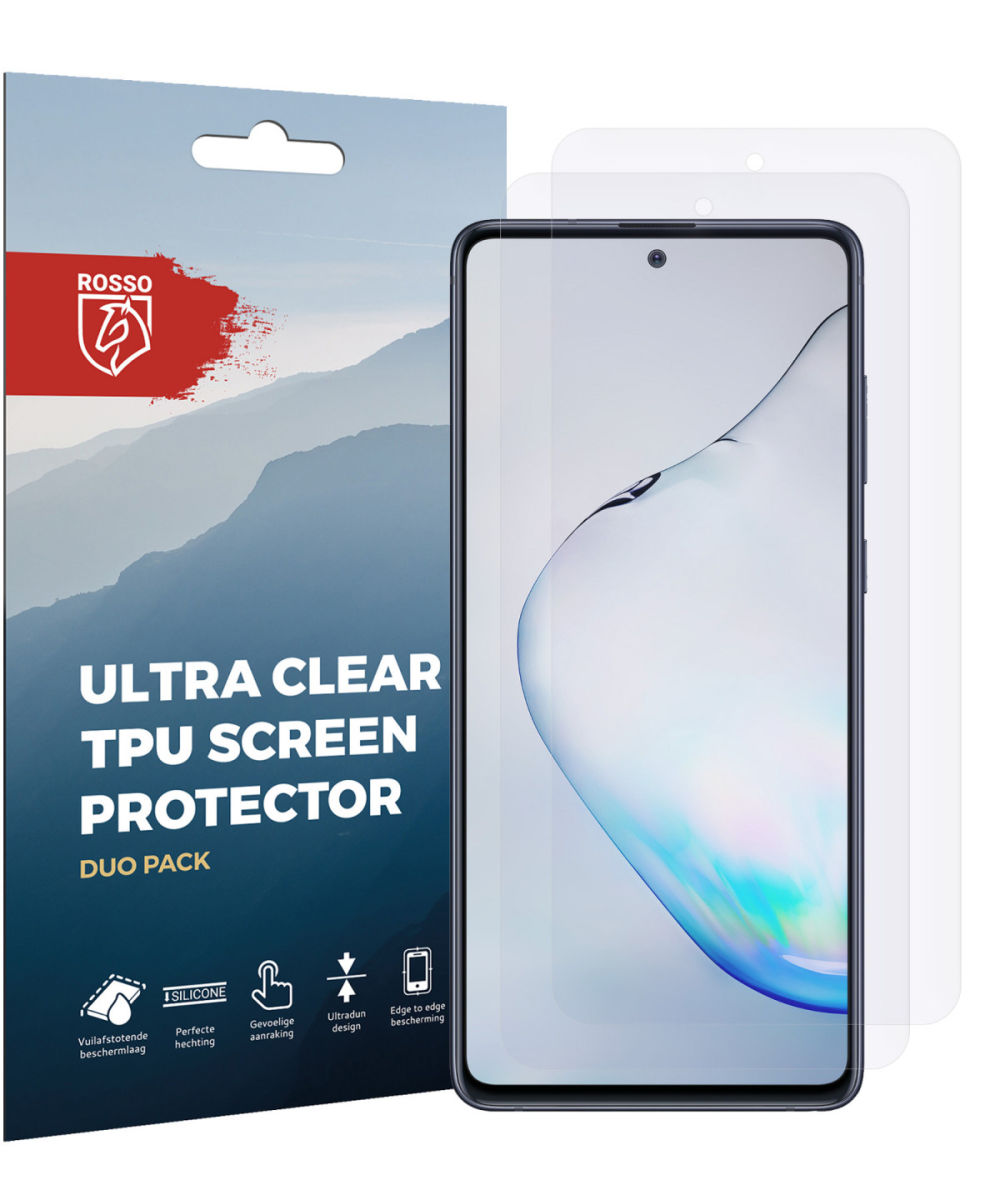Rosso Samsung Galaxy Note 10 Lite Ultra Clear Screen Protector 2-Pack afbeelding 10