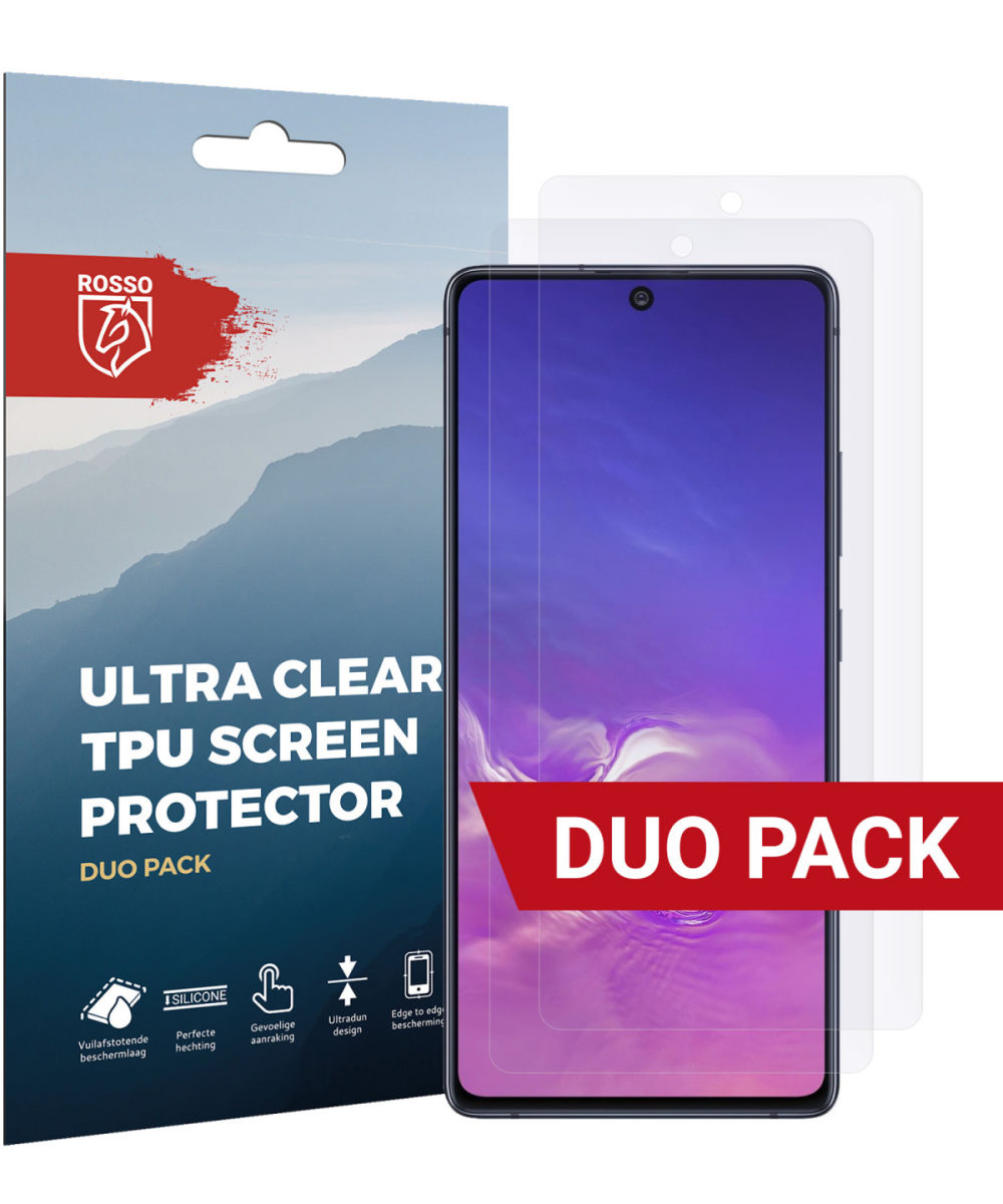 Rosso Samsung Galaxy S10 Lite Ultra Clear Screen Protector Duo Pack afbeelding 1