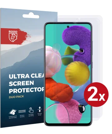 Rosso Samsung Galaxy A51 Screenprotector Ultra Clear Duo Pack Screen Protectors