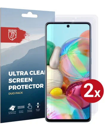 Rosso Samsung Galaxy A71 Ultra Clear Screen Protector Duo Pack Screen Protectors