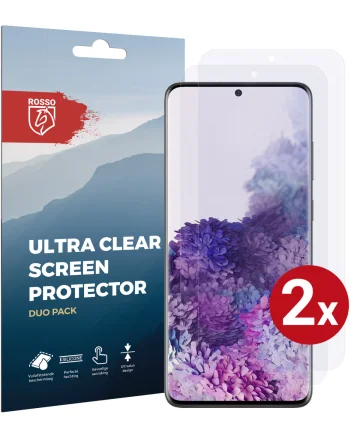 Rosso Samsung Galaxy S20 Clear Screen Protector Duo Pack Screen Protectors