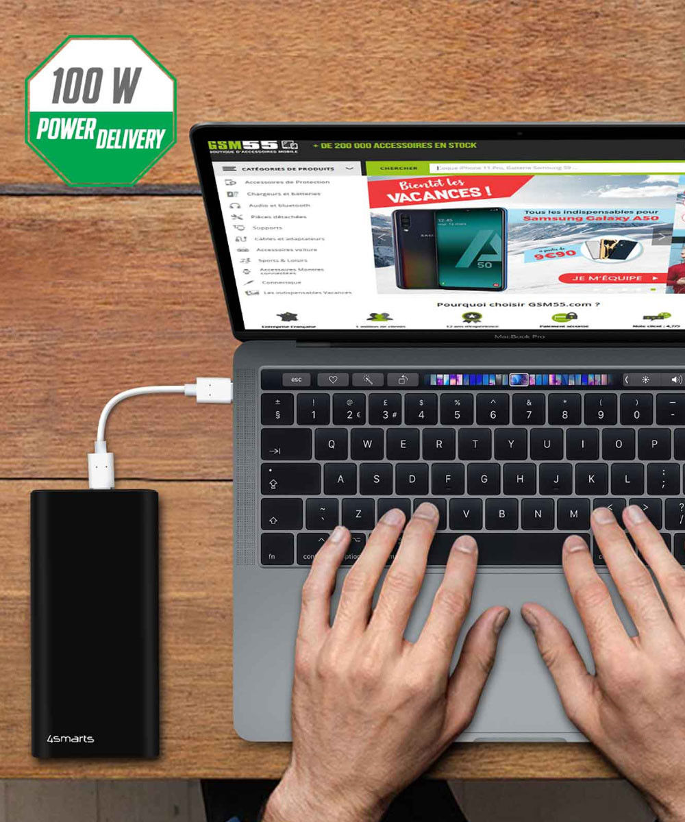 4smarts VoltHub Enterprise PD Fast Charge Powerbank 20.000 mAh Zwart afbeelding 6