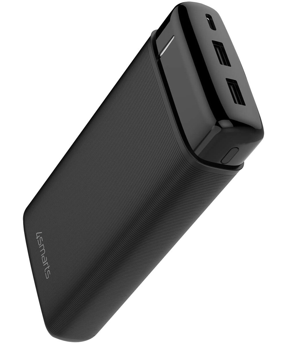 4smarts VoltHub Go2 Powerbank met USB-A en USB-C 20.000 mAh Zwart afbeelding 1