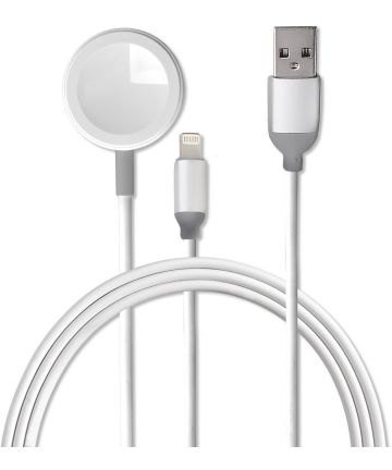 4smarts VoltBeam 2-in-1 Apple Watch en Apple Lightning Kabel 1m Wit Kabels