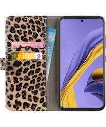 Samsung Galaxy A51 Hoesje Wallet Book Case met Luipaard