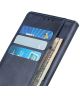 Samsung Galaxy A71 Hoesje Portemonnee met Drukknoop Sluiting Blauw