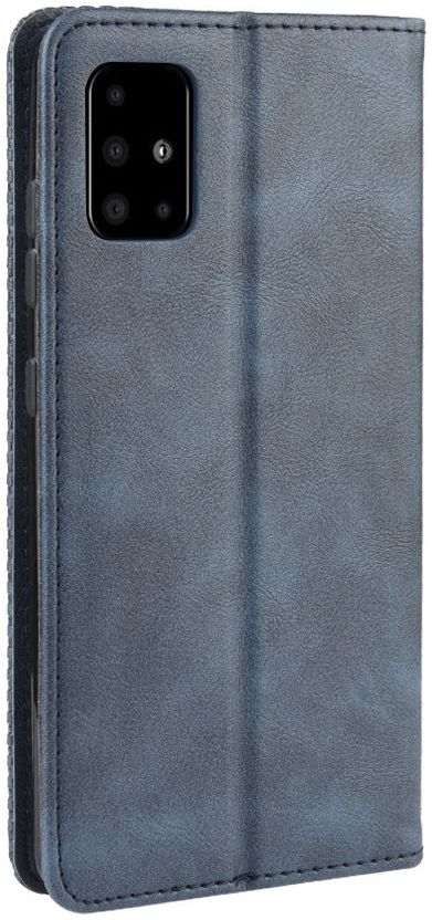 Samsung Galaxy A51 Book Case Hoesje Book Case Retro Wallet Blauw afbeelding 5