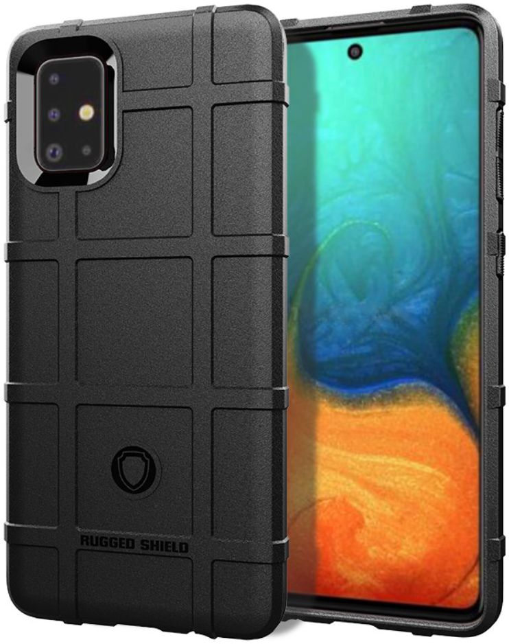 Samsung Galaxy A71 Hoesje Rugged Shield Zwart afbeelding 1