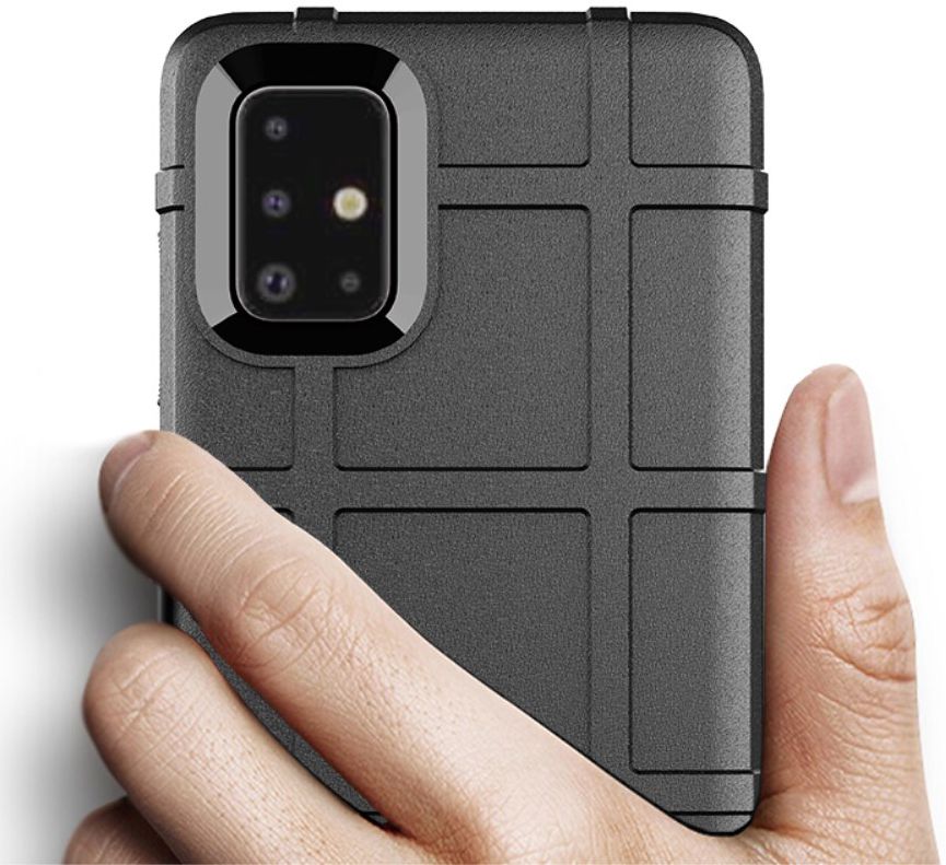 Samsung Galaxy A71 Hoesje Rugged Shield Zwart afbeelding 4