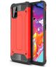 Samsung Galaxy A71 Hoesje Shock Proof Hybride Backcover Rood