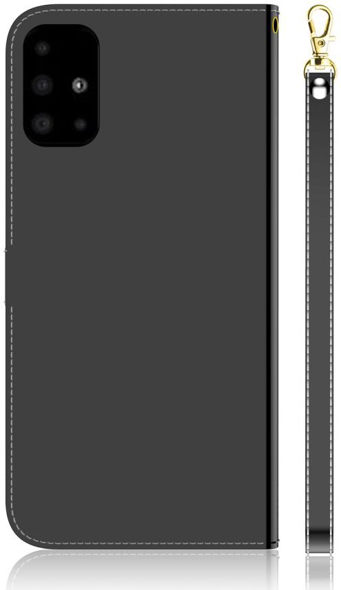 Samsung Galaxy A51 Hoesje Book Case Wallet Spiegelend Zwart afbeelding 5
