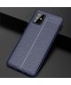 Samsung Galaxy A71 Hoesje TPU Leer Design Blauw