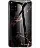 Samsung Galaxy A51 Hoesje Marmer Glass Zwart/Goud