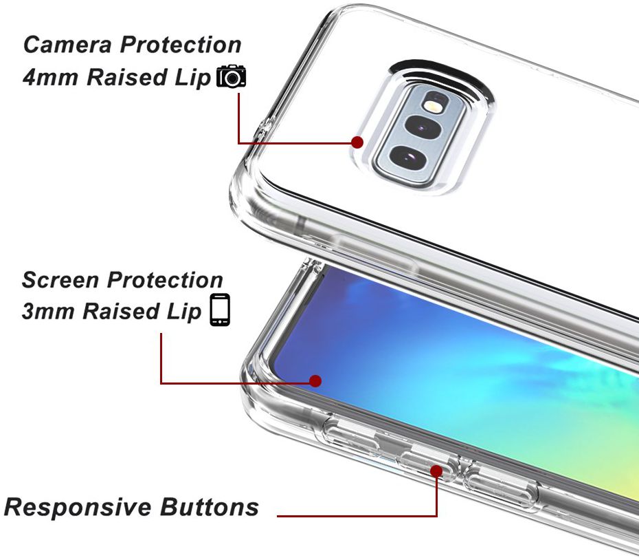 Samsung Galaxy S10e Hybride Back Cover Transparant afbeelding 2