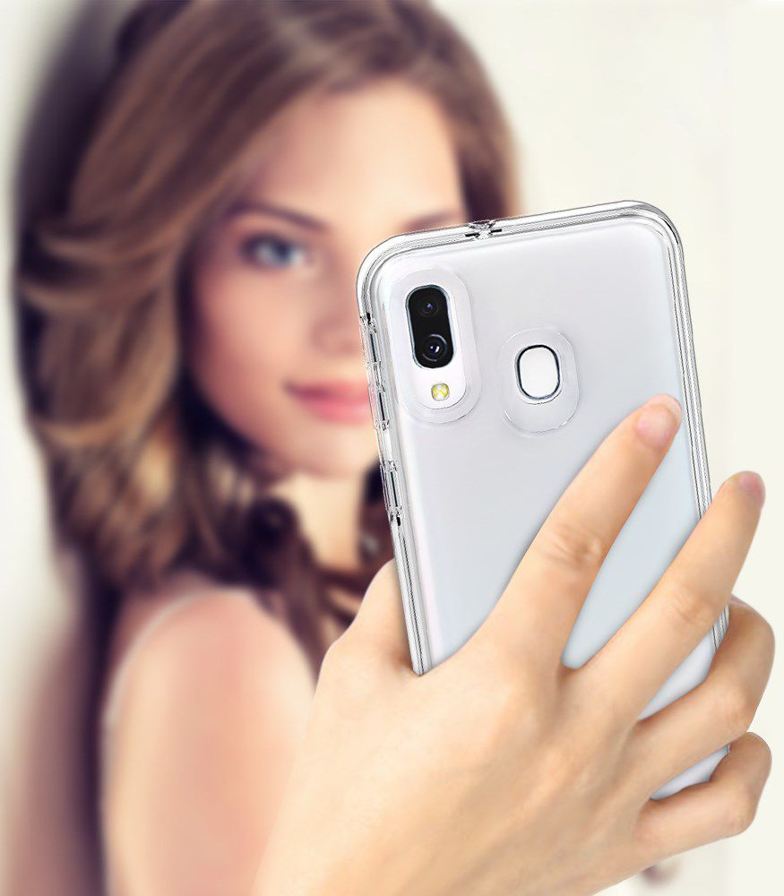 Samsung Galaxy A40 Hybride Back Cover Transparant afbeelding 6