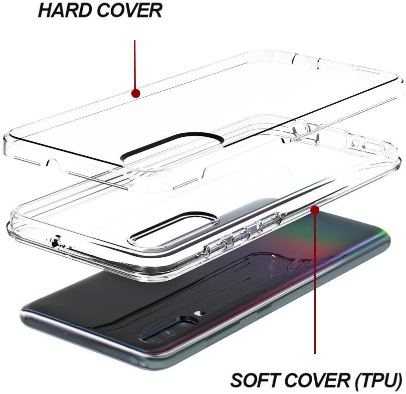 Samsung Galaxy A70 Hybride Back Cover Transparant afbeelding 2