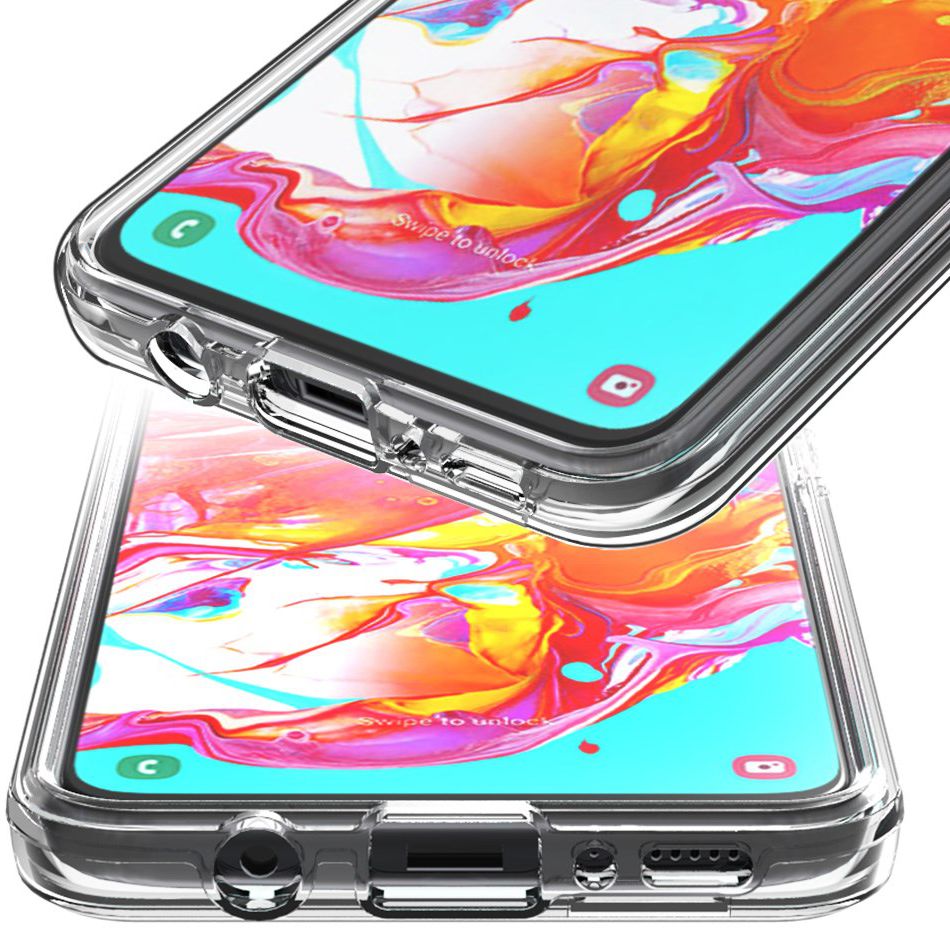 Samsung Galaxy A70 Hybride Back Cover Transparant afbeelding 4