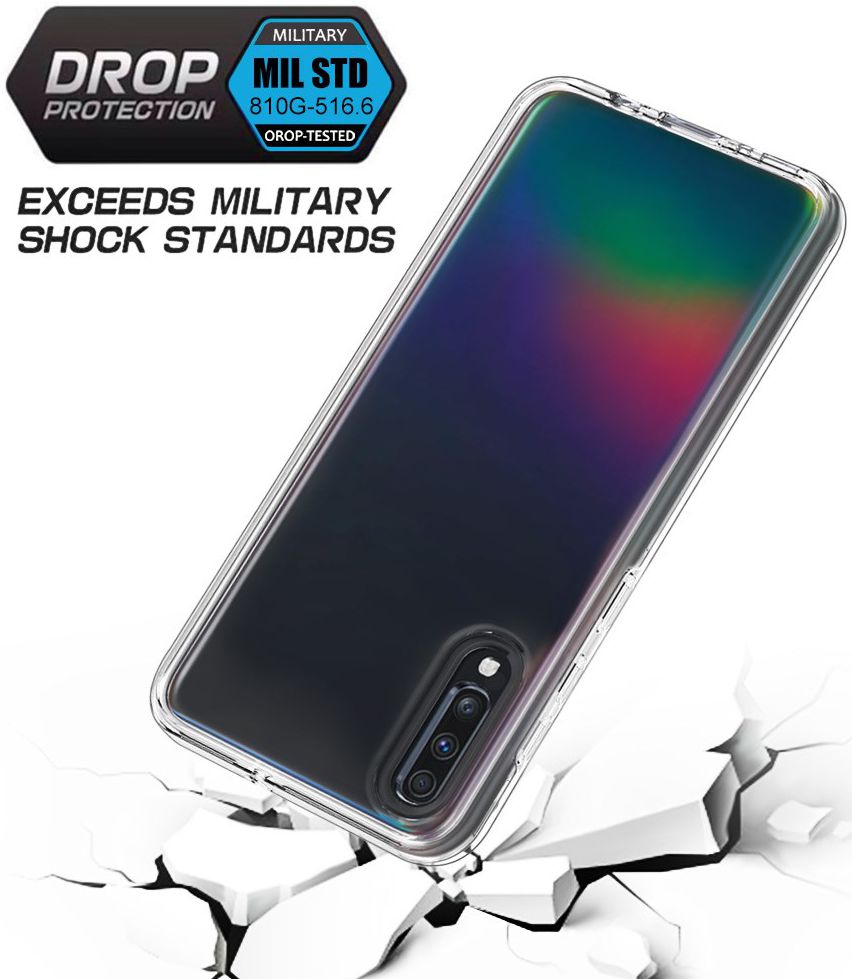 Samsung Galaxy A70 Hybride Back Cover Transparant afbeelding 5