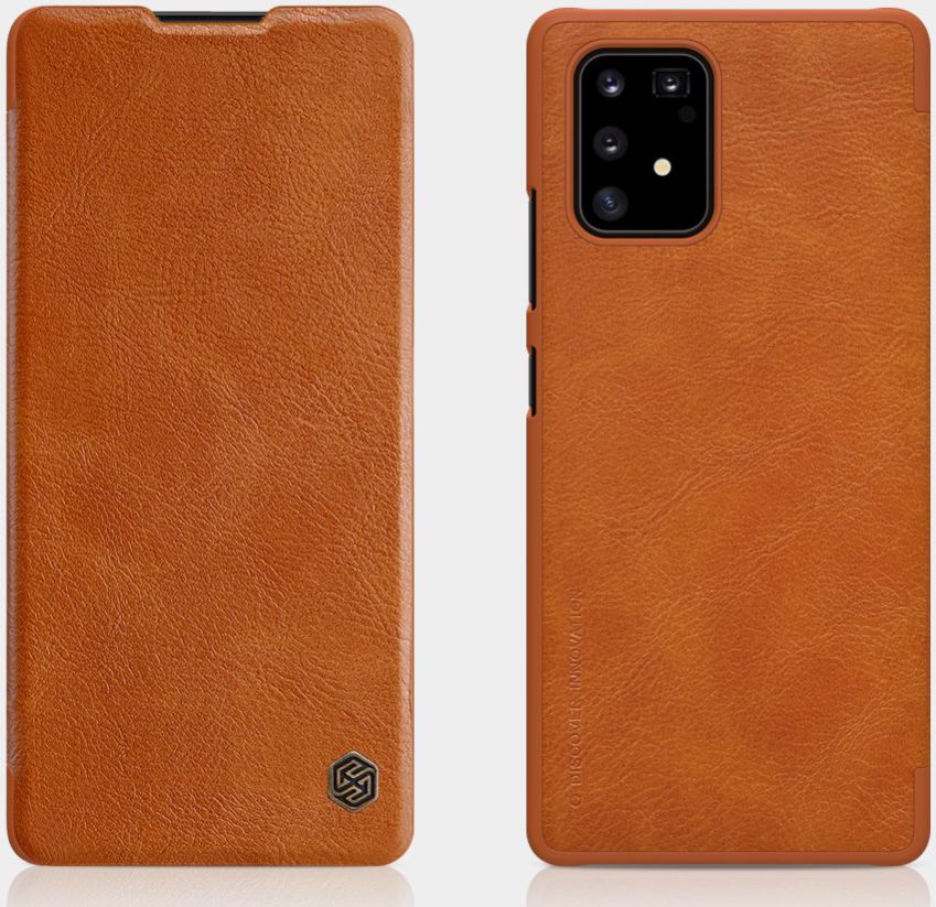 Nillkin Qin Series Book Samsung Galaxy S10 Lite Hoesje Leer Bruin afbeelding 5