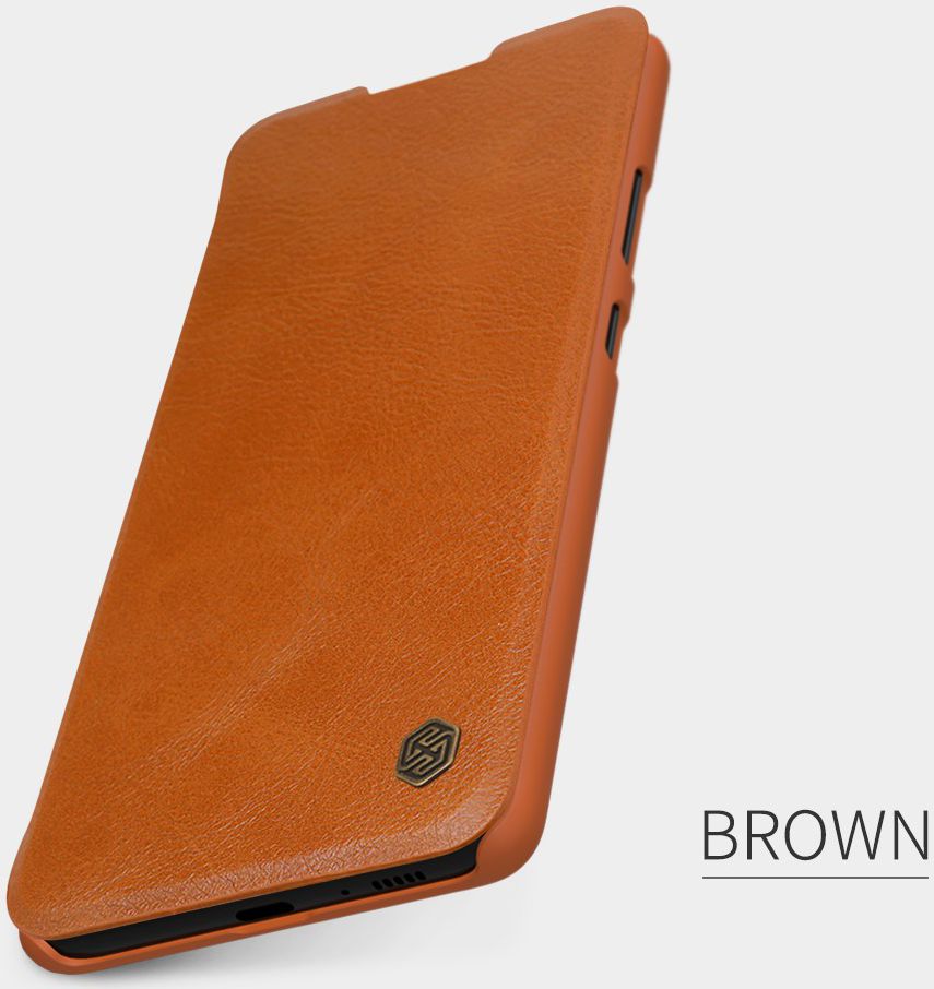 Nillkin Qin Series Book Samsung Galaxy S10 Lite Hoesje Leer Bruin afbeelding 4