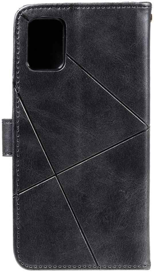 Samsung Galaxy A51 Hoesje Book Case Wallet Design Lines Zwart afbeelding 7
