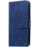Samsung Galaxy A51 Hoesje Book Case Wallet Design Lines Blauw