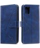 Samsung Galaxy A71 Hoesje Portemonnee Design Lines Blauw