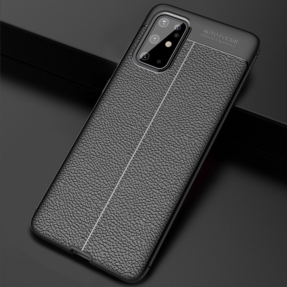 Samsung Galaxy S20 Plus Hoesje TPU Leer Design Zwart afbeelding 9