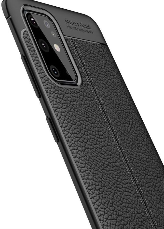 Samsung Galaxy S20 Plus Hoesje TPU Leer Design Zwart afbeelding 7