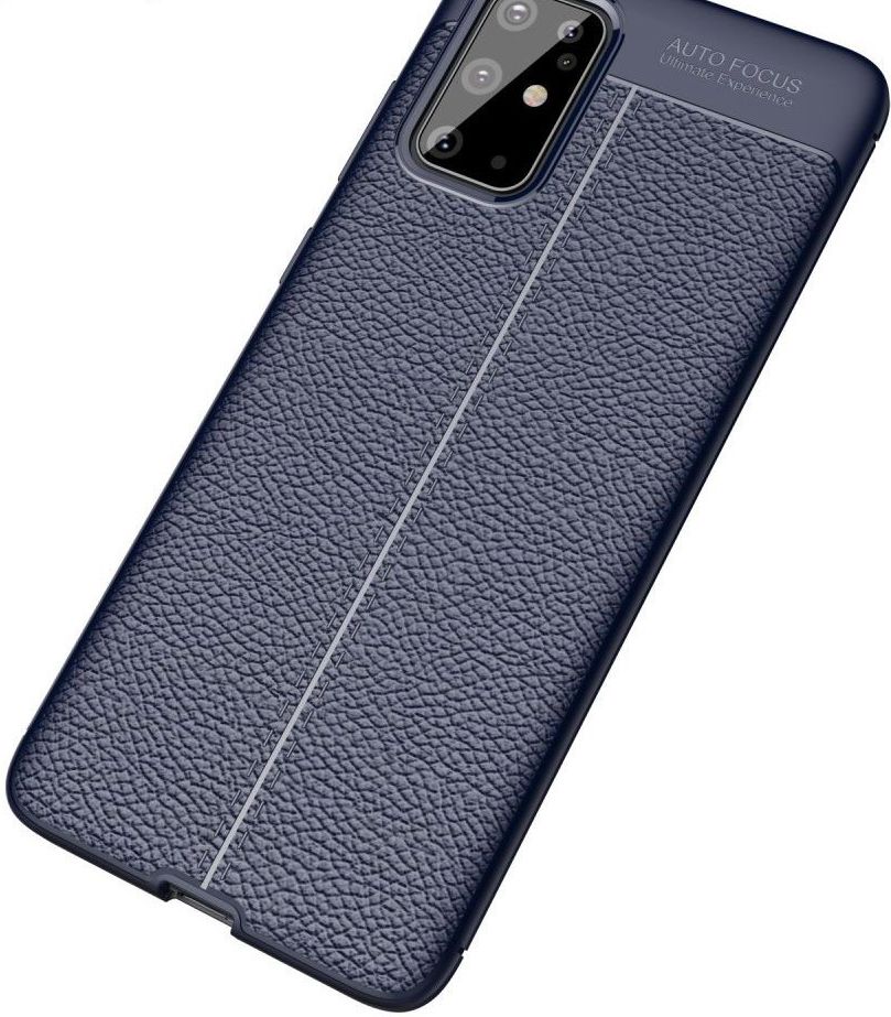 Samsung Galaxy S20 Plus Hoesje TPU Leer Design Blauw afbeelding 2