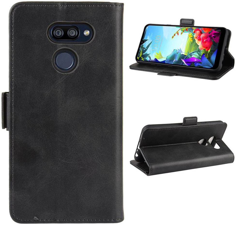 LG K40S Stand Portemonnee Hoesje Zwart afbeelding 4