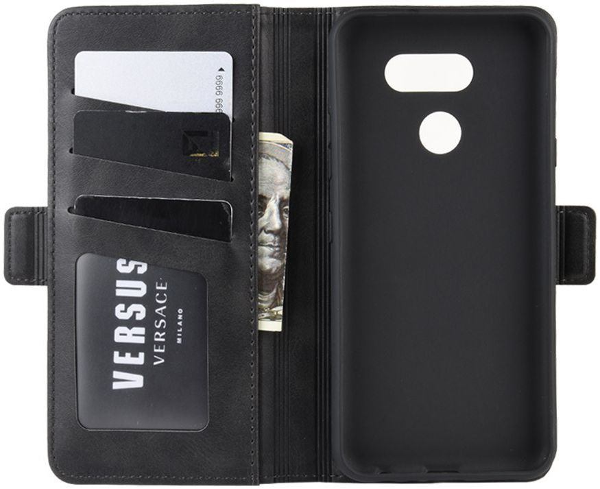 LG K40S Stand Portemonnee Hoesje Zwart afbeelding 5