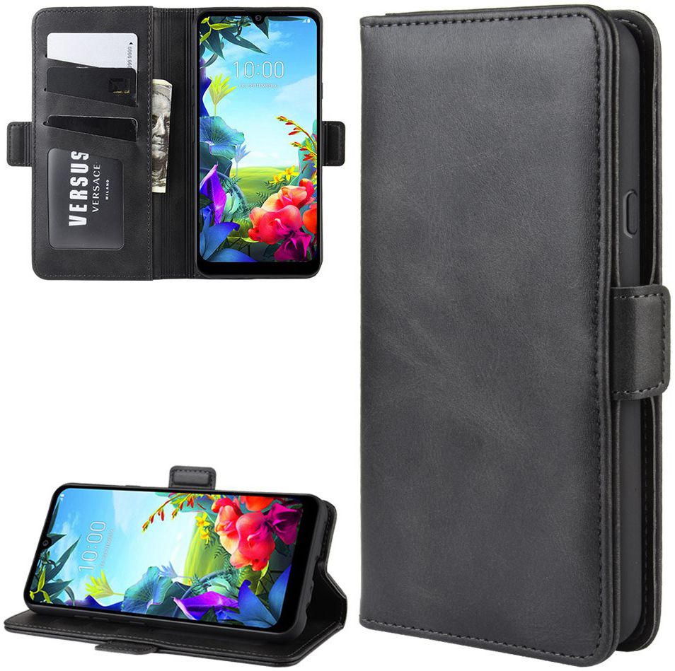 LG K40S Stand Portemonnee Hoesje Zwart afbeelding 7