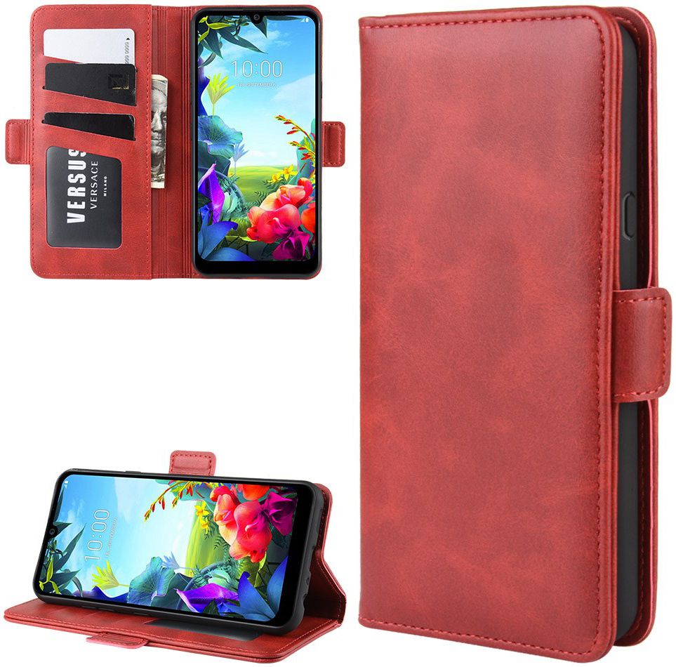 LG K40S Stand Portemonnee Hoesje Rood afbeelding 7