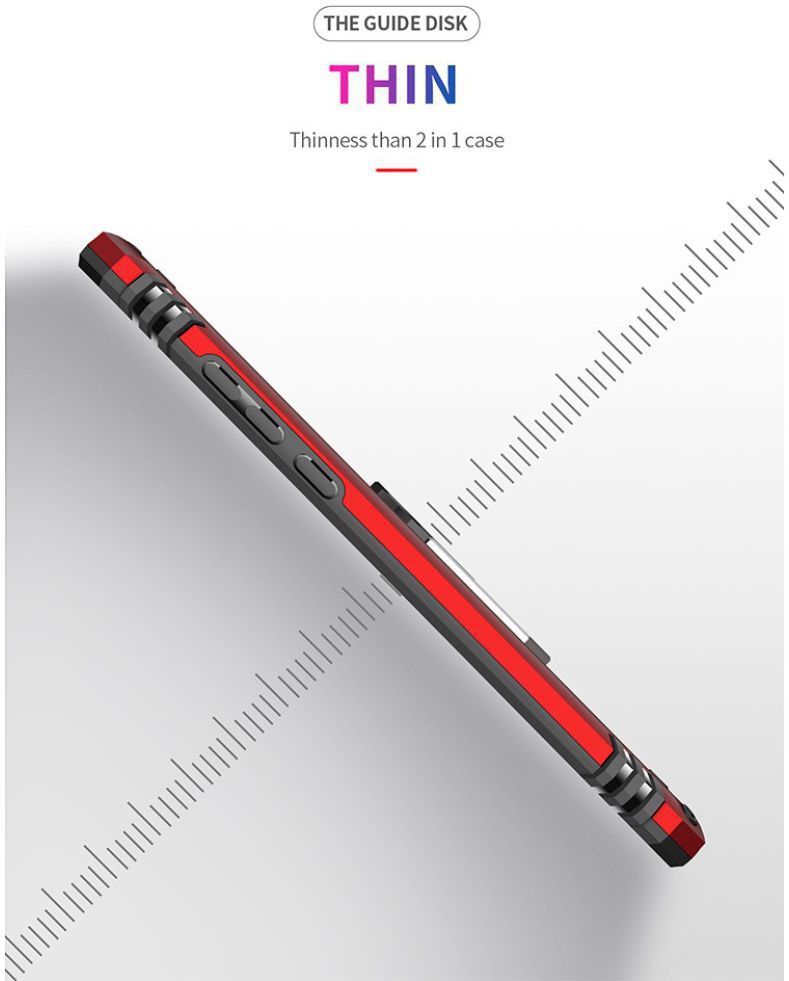 Huawei P30 Lite Hybride Hoesje met Kickstand Rood afbeelding 5