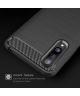 Xiaomi Mi 9 Lite Geborsteld TPU Hoesje Zwart