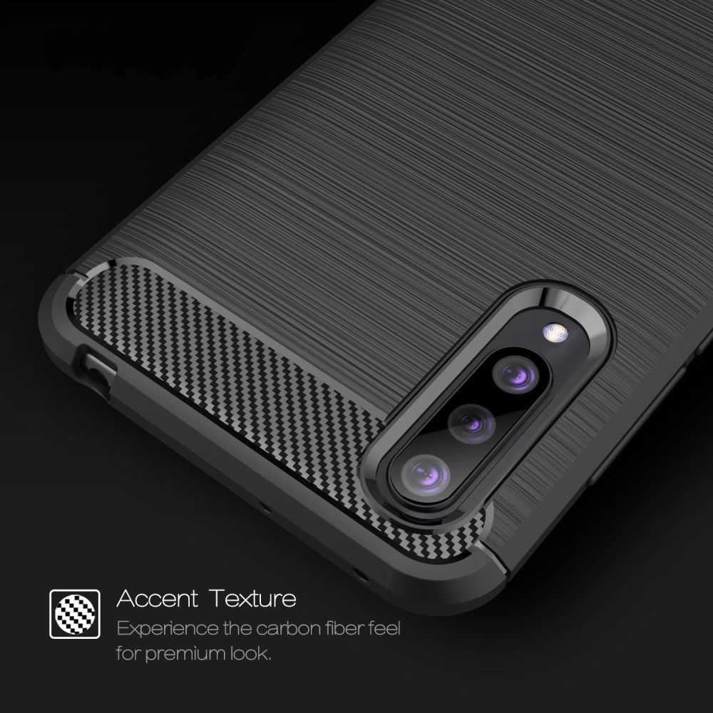 Xiaomi Mi 9 Lite Geborsteld TPU Hoesje Zwart afbeelding 9