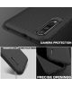 Xiaomi Mi 9 Lite Twill Slim Texture TPU Hoesje Zwart
