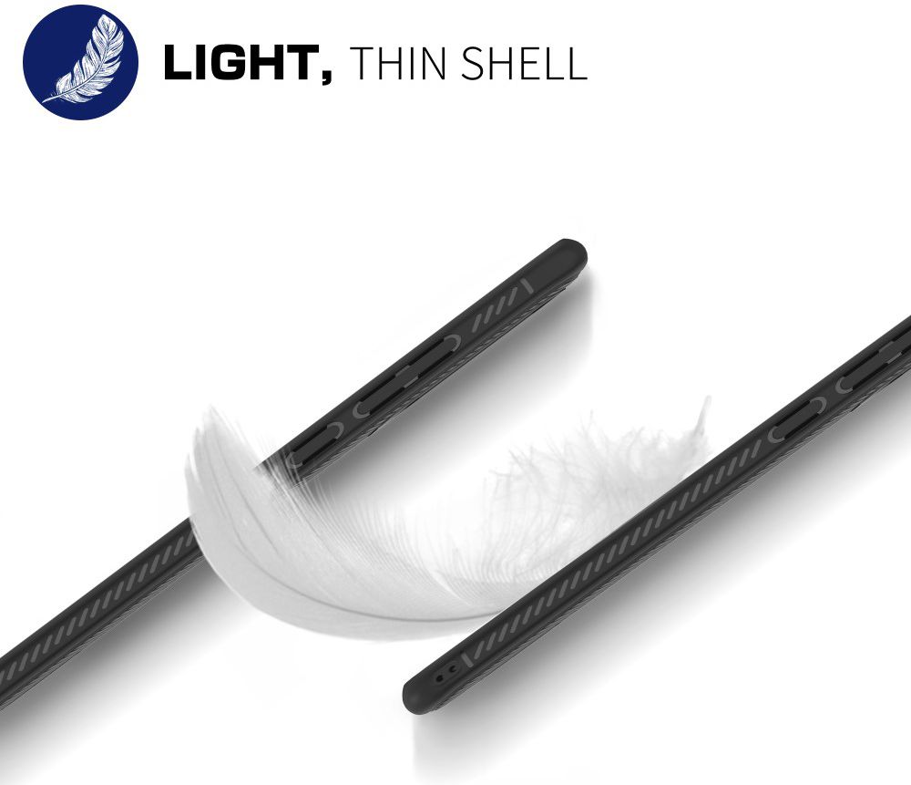 Xiaomi Mi 9 Lite Twill Slim Texture TPU Hoesje Zwart afbeelding 9