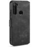 DG Ming Retro Portemonnee Xiaomi Redmi Note 8 Hoesje Zwart