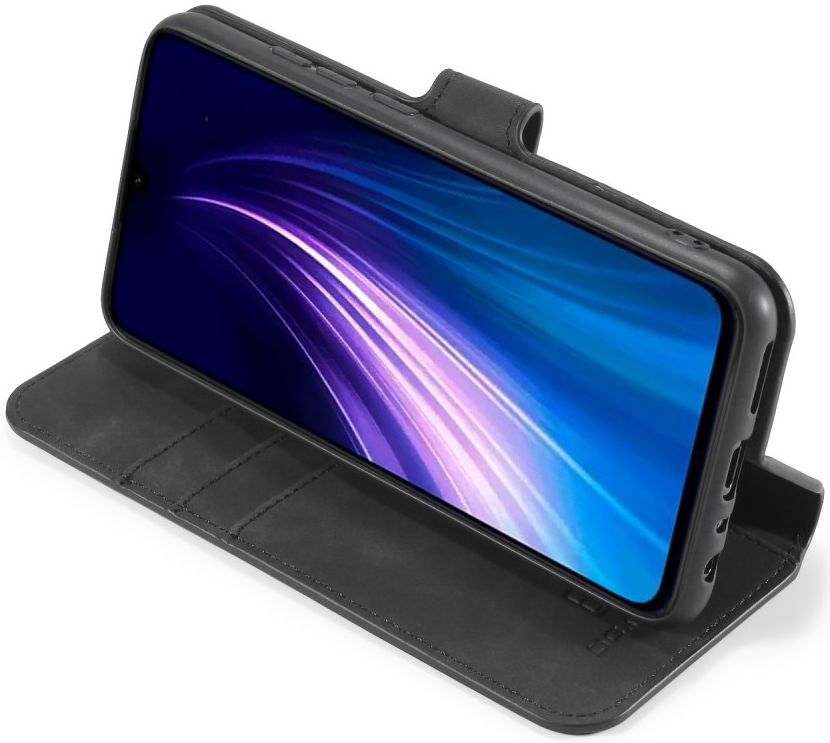 DG Ming Retro Portemonnee Xiaomi Redmi Note 8 Hoesje Zwart afbeelding 3