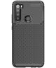 Xiaomi Redmi Note 8 Siliconen Carbon Hoesje Zwart