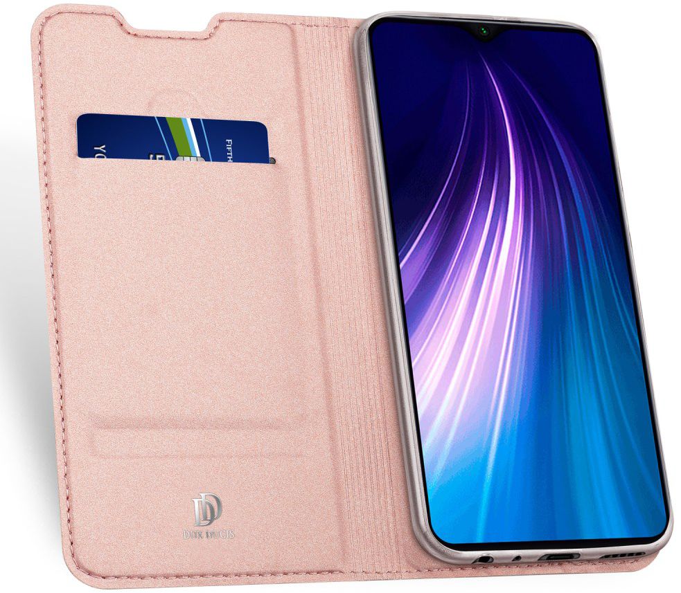 Dux Ducis Xiaomi Redmi Note 8T Bookcase Hoesje Roze Goud afbeelding 2