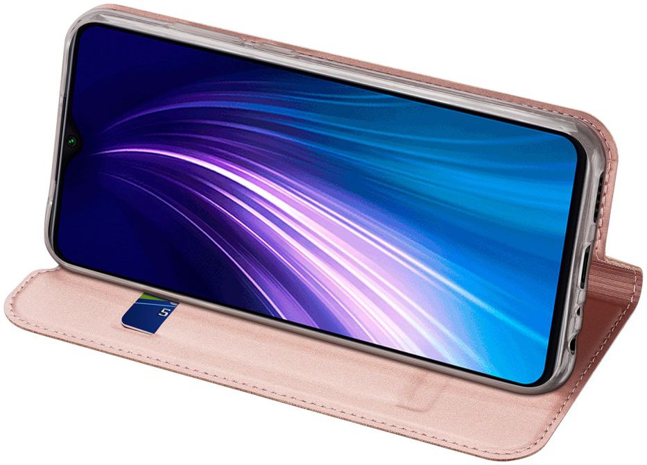 Dux Ducis Xiaomi Redmi Note 8T Bookcase Hoesje Roze Goud afbeelding 4