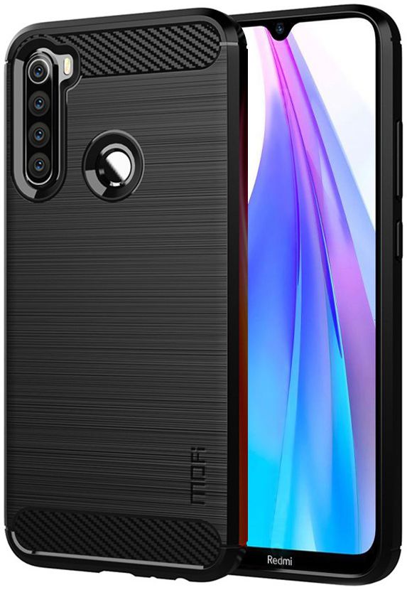 Xiaomi Redmi Note 8T Geborsteld TPU Hoesje Zwart afbeelding 1