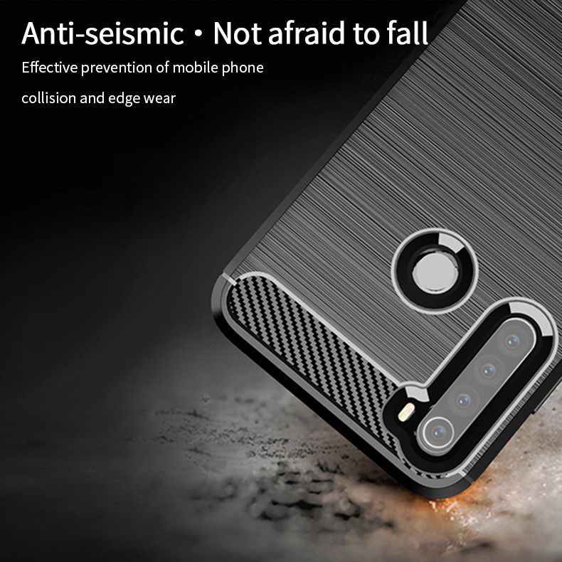 Xiaomi Redmi Note 8T Geborsteld TPU Hoesje Zwart afbeelding 6