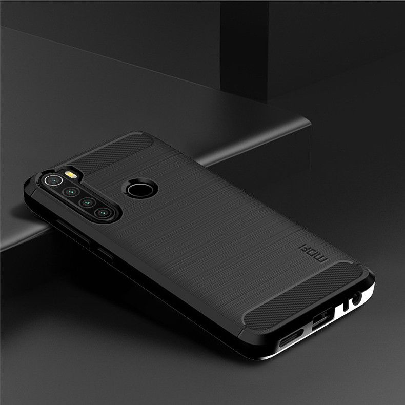 Xiaomi Redmi Note 8T Geborsteld TPU Hoesje Zwart afbeelding 2