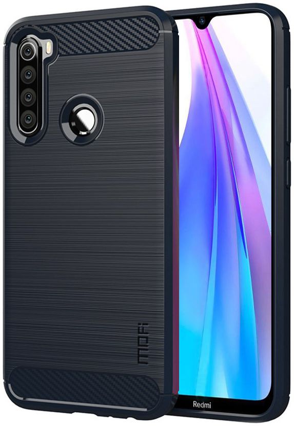 Xiaomi Redmi Note 8T Geborsteld TPU Hoesje Blauw afbeelding 1